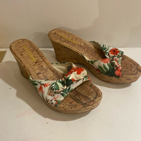 Hot Tomato Cork Wedge Sandals size 9 /12 M (KC) - Picture 5 of 16